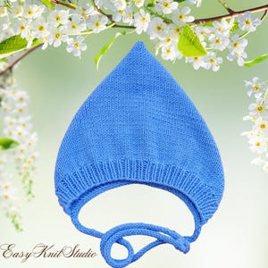 Baby Pixie Bonnet Knitting Pattern PDF in 4 Sizes - Baby Shower Gift