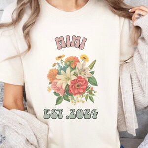 Mimi Gifts,Floral Mimi  T-Shirt | Mimi Tee | Grandma  Mothers Day, Personalized Mimi Custom Grandma Shirt ,Birthday Grandparent Shirt  Gigi,