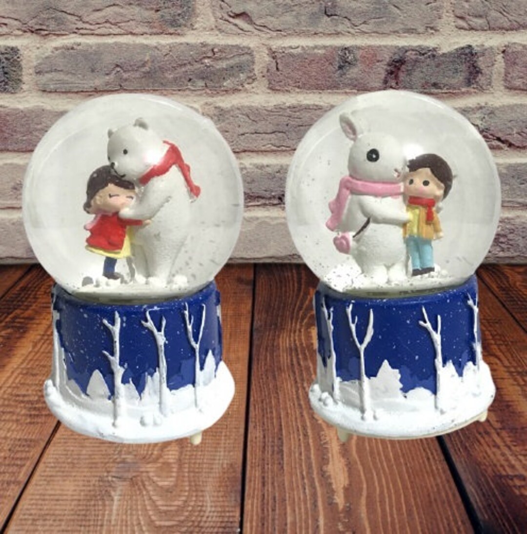 Snow Globe / New Year Snow Globe / Colorful Snow Globe / - Etsy