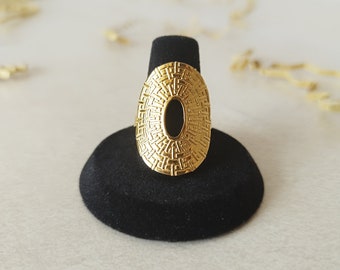 AÏCHA verstelbare roestvrijstalen gouden ring