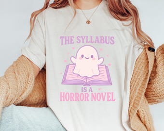 Funny Ghost Syllabus T-Shirt, College Student Humor Tee
