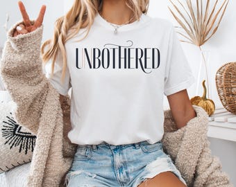 Unbothered Minimalist Graphic Tee, Chill Vibes Casual Summer Shirt
