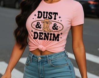 Dust & Denim Cowboy Boots Graphic T-shirt, Westernskjorta