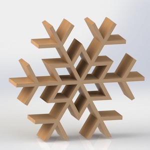 Planos de decoración navideña de copos de nieve de madera (DIY) / Carpintería digital (PDF) / Decoración invernal