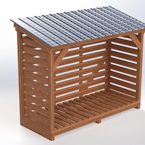 2 Cord 4’x10’ Firewood Storage Rack Front Slope DIY Plan – Easy-to-Build Outdoor Wood Storage |Firewood Rack Digital Plans PDF