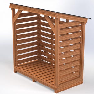1.5 Cord 4’x8’ Firewood Storage Rack DIY Plan – Easy-to-Build Outdoor Wood Storage |Firewood Rack Digital Plans PDF