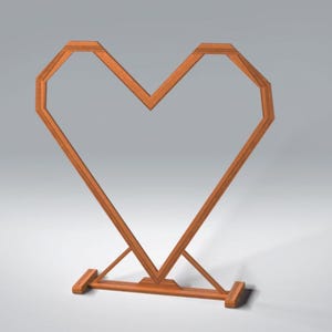 Heart Wedding Arbor DIY Plans – Step-by-Step Woodworking Guide for Ceremony Backdrop | Outdoor Wedding Decor Digital Plans PDF