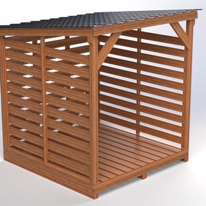 3.25 Cord 8’x8’ Firewood Storage Rack DIY Plan – Easy-to-Build Outdoor Wood Storage |Firewood Rack Digital Plans PDF