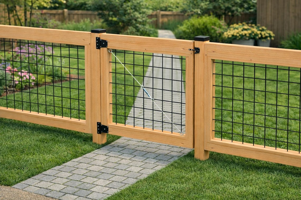 Modern Dog Gate DIY Plan | 6-gauge Wire Gate | Easy-to-build Yard ...