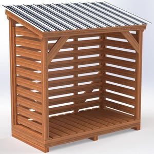 1.5 Cord 4’x8’ Firewood Storage Rack Front Slope DIY Plan – Easy-to-Build Outdoor Wood Storage | Firewood Rack Digital Plans PDF