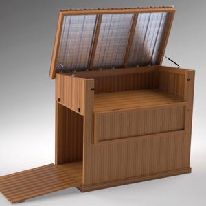 Cobertizo de jardín con espacio para cortacésped (planos de bricolaje) / Cobertizo exterior (planos digitales en PDF) / Cobertizo para herramientas fácil de construir que ahorra espacio