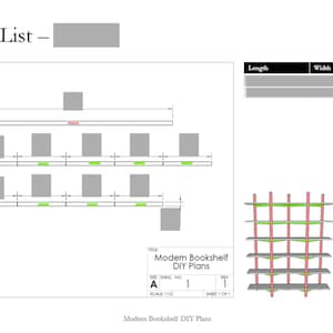 Modern 7ft Wood Bookshelf DIY Plan – Freestanding Open Self Design ...