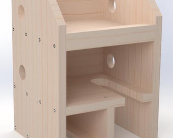 2-Slot Cut Out Drill and Cordless Tool Storage Organizer Woodworking Plans - DIY Garage Workshop Shelf Blueprint – Digital PDF
