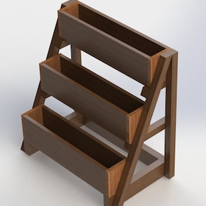 3 Tier Planter DIY Plan aus Holz | Balkon Blumengarten | Blumenkasten Digitale Pläne PDF