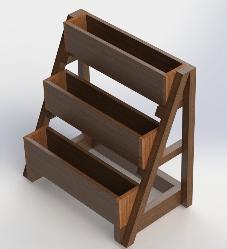 Wooden 3 Tier Planter DIY Plans | Balcony Flower Garden | Flower Box ...