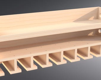 8-Slot Drill and Cordless Tool Storage Organizer Woodworking Plans - DIY Garage Workshop Shelf Blueprint – Digital PDF