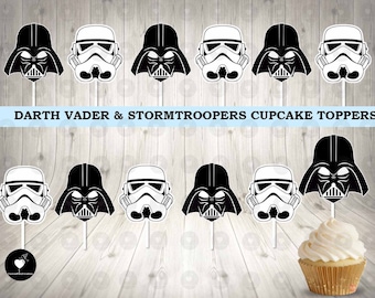 Darth Vader & Stormtrooper Cupcake Toppers: Party Decorations