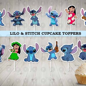 Cupcake Toppers Lilo and Stitch