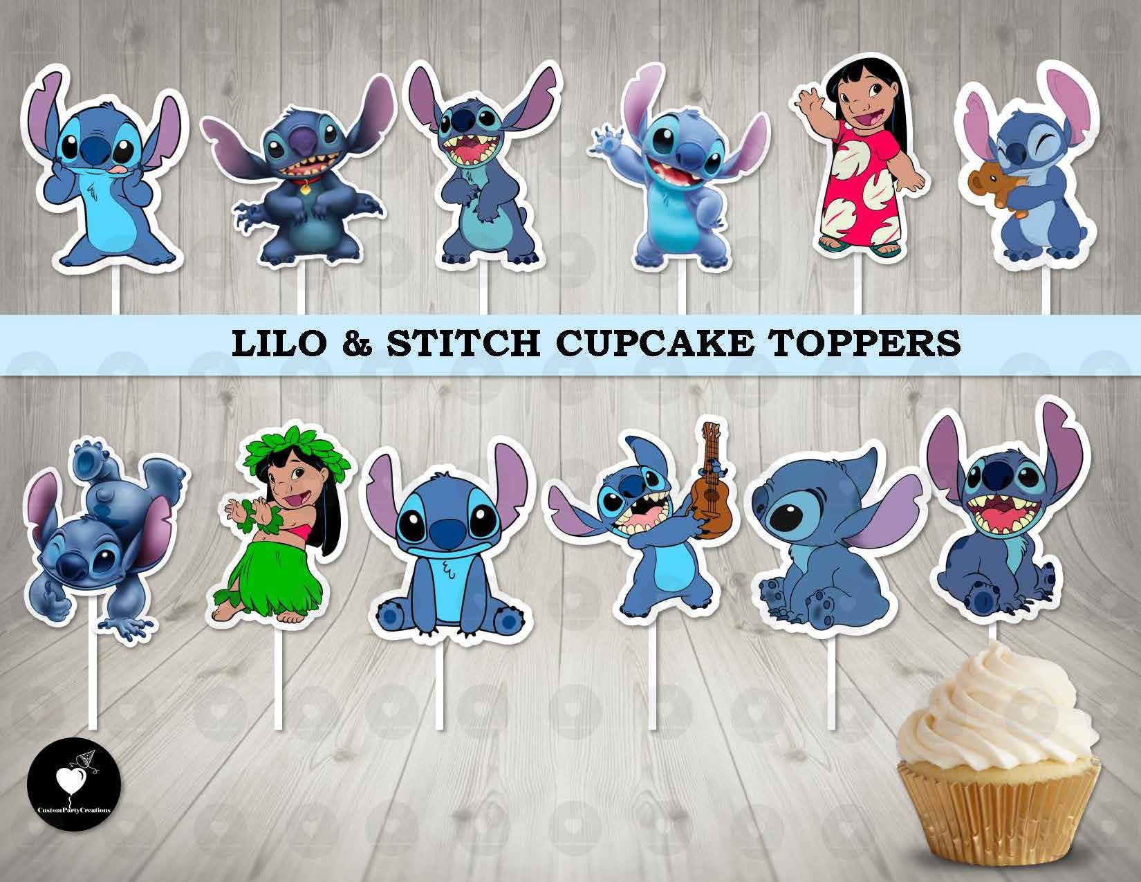 Stitch Cake Topper, Stitch Birthday Supplies, Stitch Party Decor, Stitch  Cupcakes Toppers, Stitch 3D Letters, Party Decorations 
