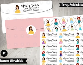 Princess Address Labels: Baby Shower Mailing Labels