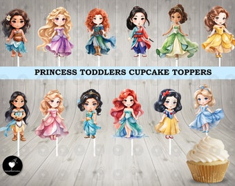 Princess Cupcake Toppers: Toddler Birthday Party Decorations