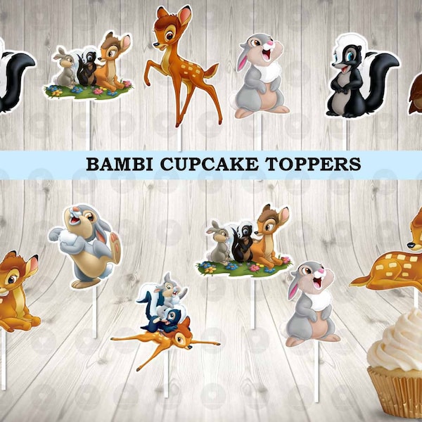 Bambi Cupcake Toppers, Birthday Cupcake Toppers, Party Cupcake Toppers