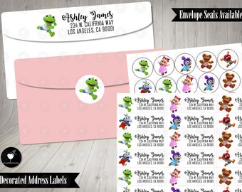 Muppet Babies Address Labels: Baby Shower Mailing Labels