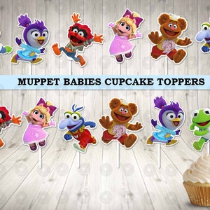 Muppet Babies Cupcake Toppers: Birthday Party Decorations