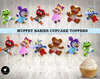 Muppet Babies Cupcake Toppers: Birthday Party Decorations
