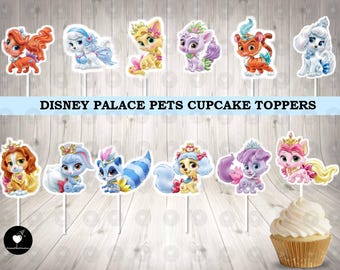 Princess Palace Pets Cupcake Toppers: Birthday Party Decor