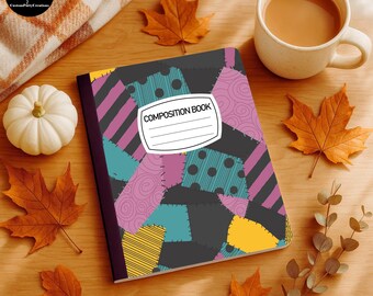 Nightmare Before Christmas Sally Composition Books, Wide Ruled Hardcover, Decorative Notebooks