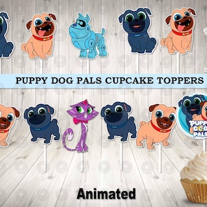 Puppy Dog Pals Cupcake Toppers: Birthday Party Decorations