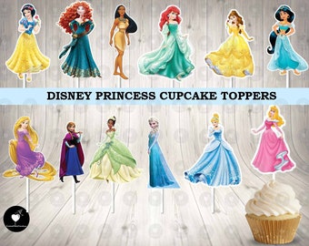 Princess Cupcake Toppers: Birthday Party Decorations