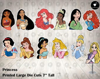 Princess Large Die Cuts, Birthday Toppers, Party Toppers