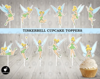 Tinkerbell Cupcake Toppers: Birthday Party Decorations