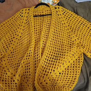 crochet hexagon cardigan