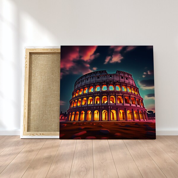 Colosseum Rome Italy Poster Monument Wall Art Digital Iconic Roman History Architecture Italian Landmarks For Decor, Mug, T-shirt, Cards