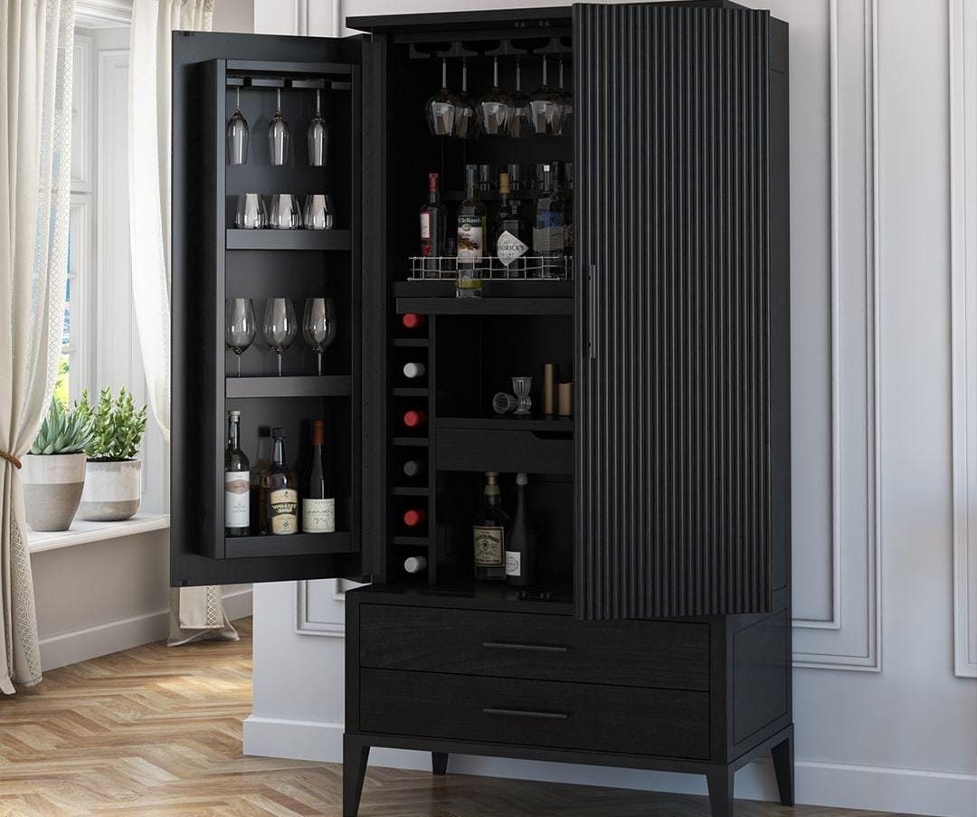 Black Bar Bar Wood Bar Modern Etsy