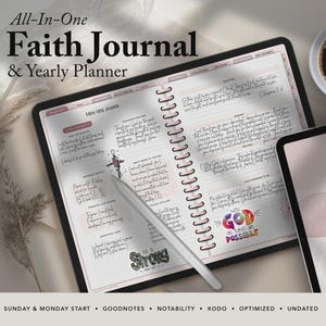 Bible Study Digital Planner 2026 2027 2028, Christian Planner, GoodNotes Planner, Faith Journal, Hyperlinked Digital Planner, iPad Planner