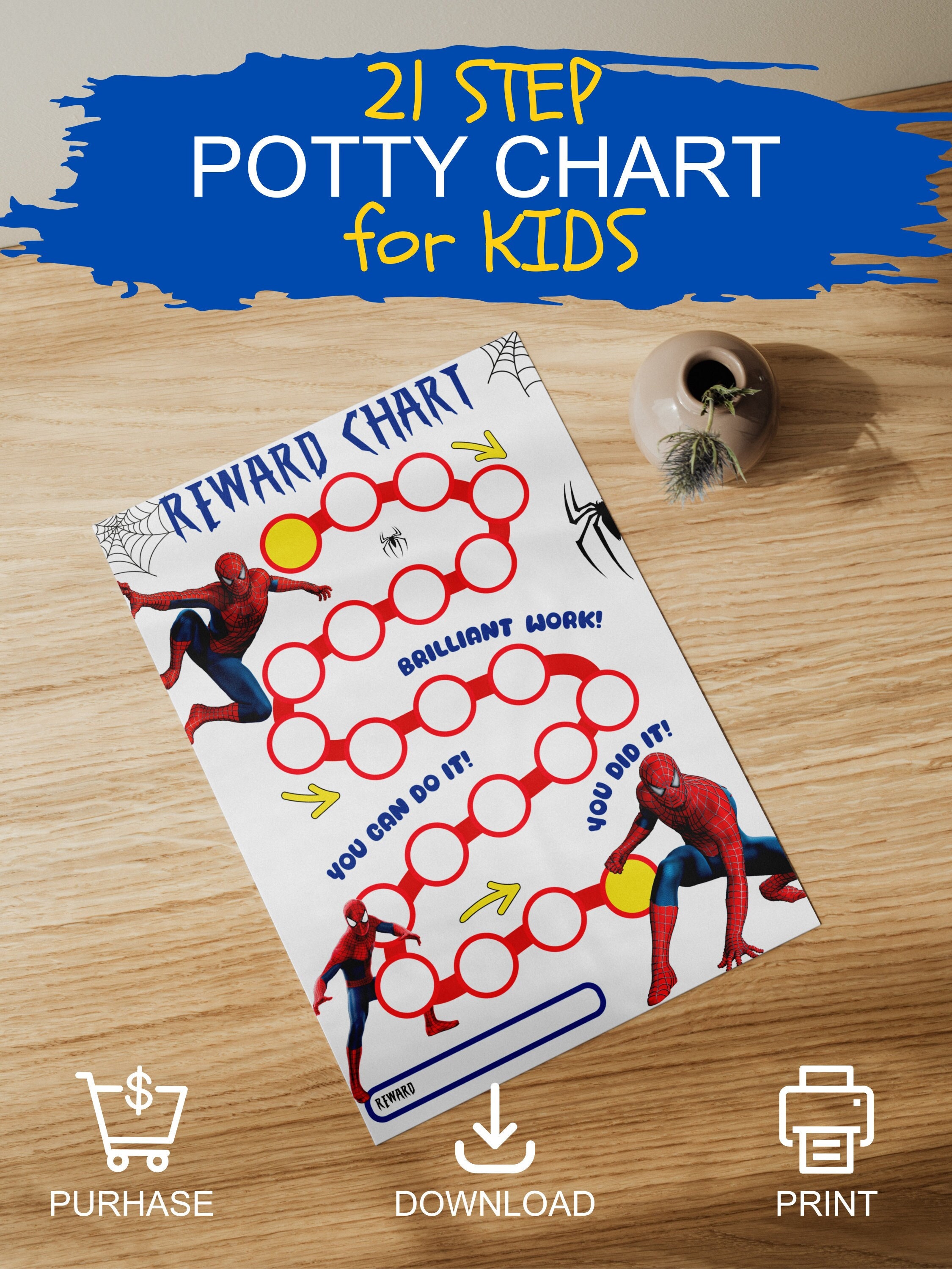 Reward Chart Spiderman,spidey Sticker Chart,kids Potty Training ...