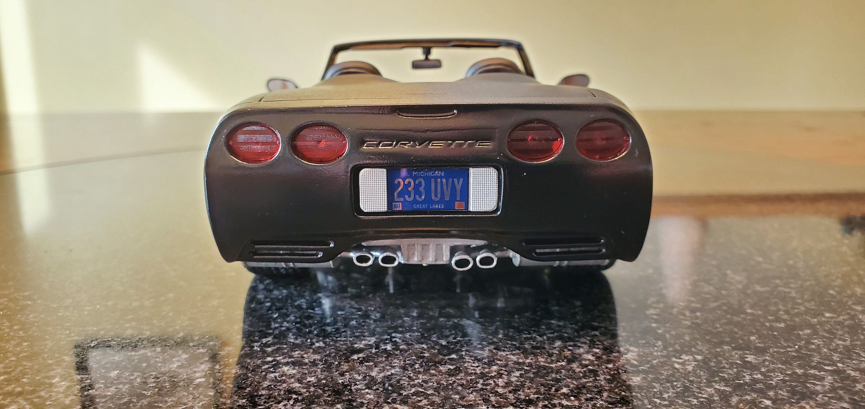 1:18 1998 C5 Chevrolet Corvette Custom Satin Black Diecast