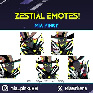 Livliga emotes från Hazbin Hotel för Twitch, YouTube och Discord
