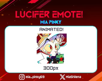 Hazbin Hotel Lucifer Morningstar animated emote for Twitch, YouTube and Discord
