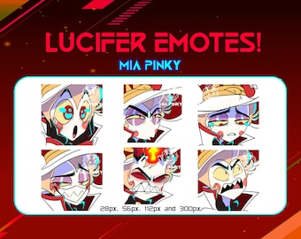 Hazbin Hotel Lucifer Morningstar Emotes for Twitch, YouTube and Discord