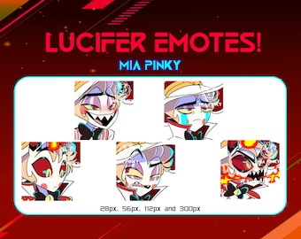 Hazbin Hotel Lucifer Morningstar Emotes for Twitch, YouTube and Discord