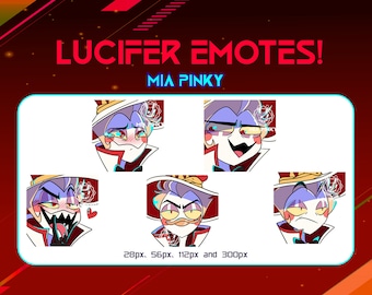 Hazbin Hotel Lucifer Morningstar Emotes for Twitch, YouTube and Discord
