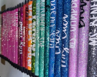 Custom Fine Glitter Inkjoy Gel Pens 0.7 - Refillable - Personalized - Resin - Customized - Perfect for Teacher, Nurse, or Birthday Gift