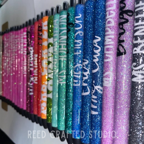 Custom Glitter Inkjoy Gel Pens 0.7 - Refillable - Personalized - Resin - Customized - Perfect for Teacher, Nurse, or Birthday Gift