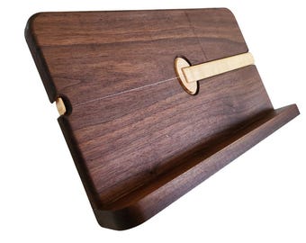 Walnut Modern Book Stand