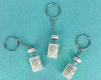 Testosterone Vial Handmade Keychain / Trans NonBinary Keychain / Queer Owned Shop / Trans Pride / Queer Pride